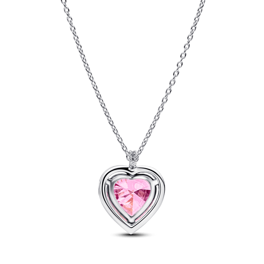 Koljė vėrinys su rožinės širdies formos aureole - Pandora Lietuva
