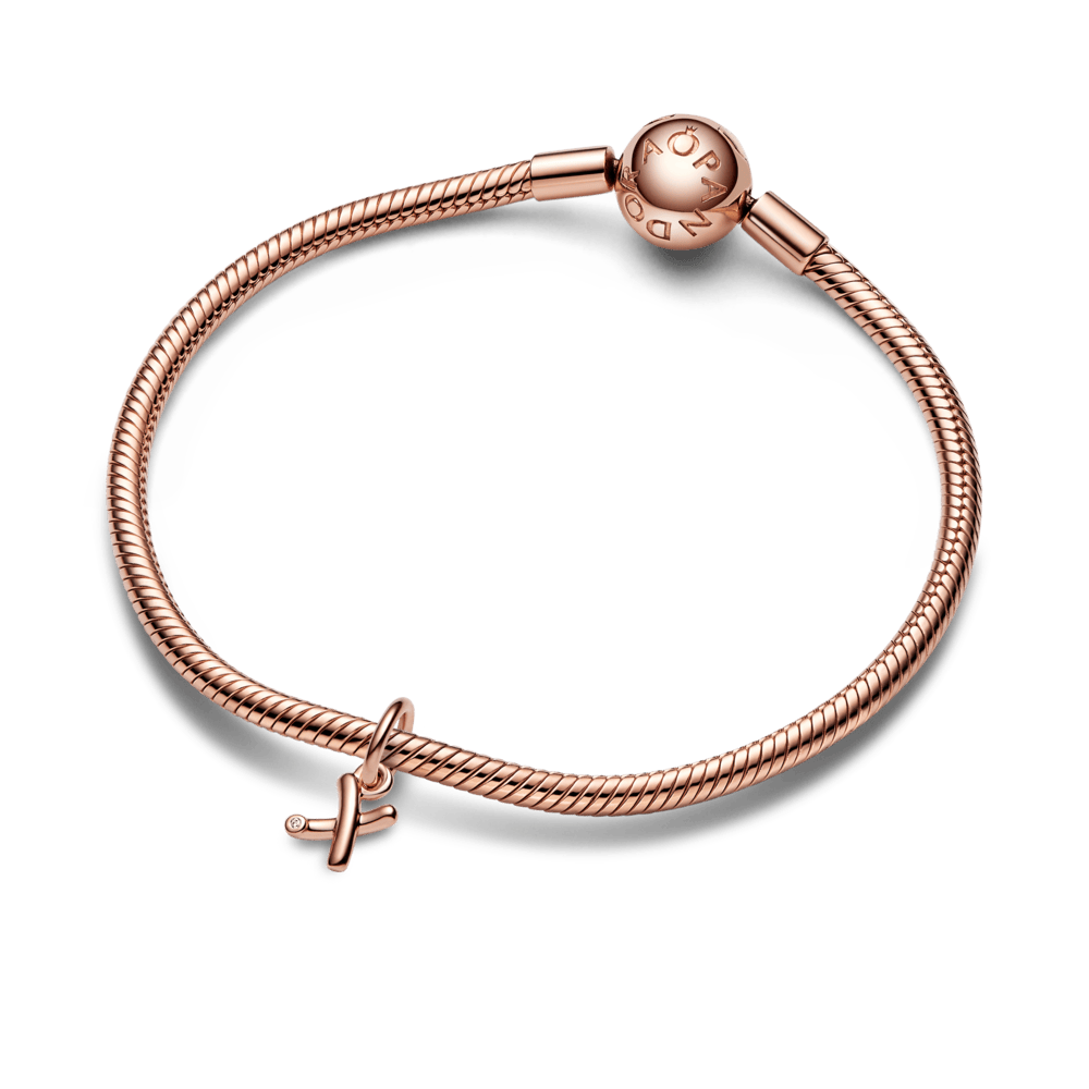 Letter x Script Alphabet Dangle Charm - Pandora Lietuva