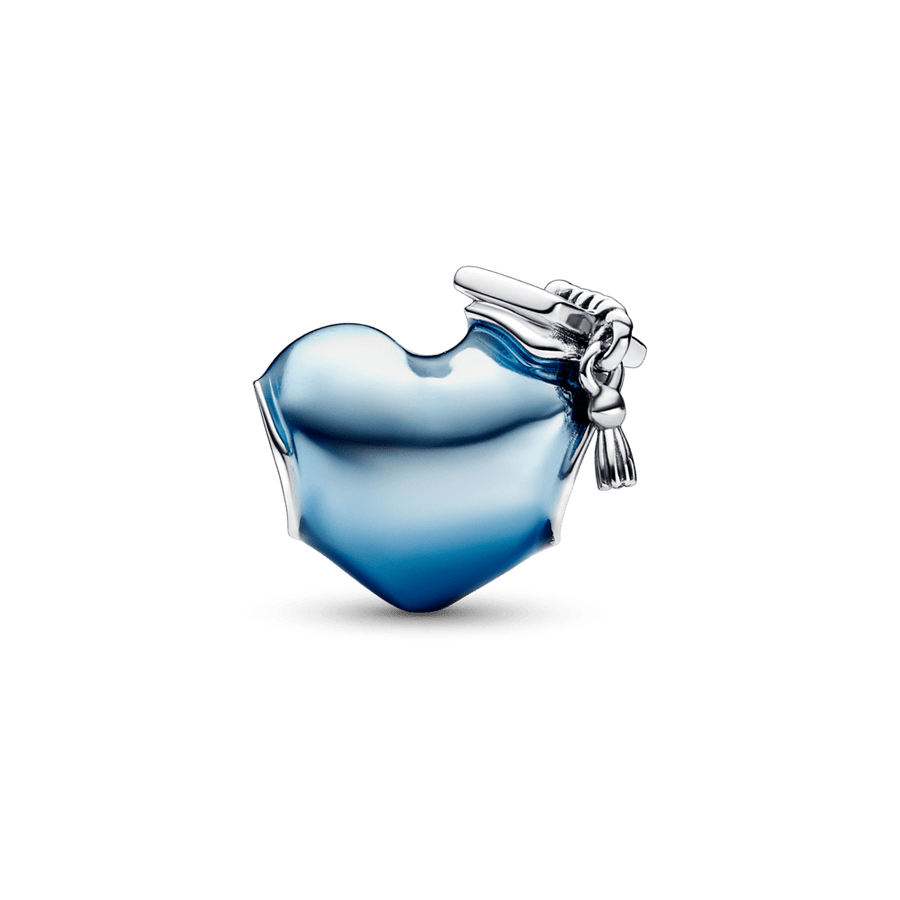 Mėlynas 2023 m. išleistuvių širdelės pakabukas - Pandora Lietuva