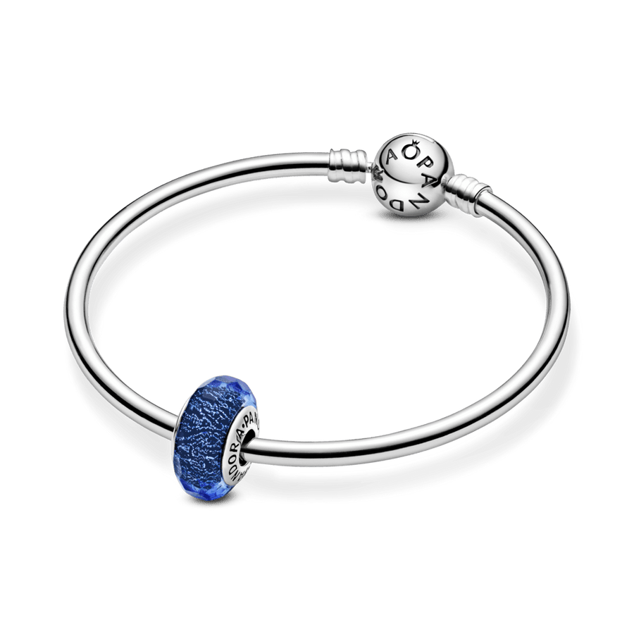 Mėlynas briaunuotas murano karoliukas - Pandora Lietuva