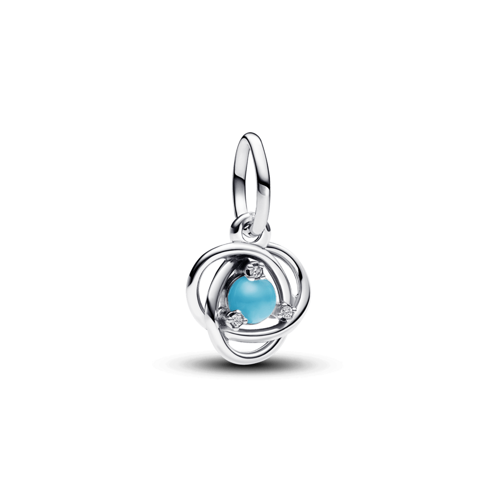 Mėlynas turkio spalvos talismanas „Amžinybės ratas“ - Pandora Lietuva