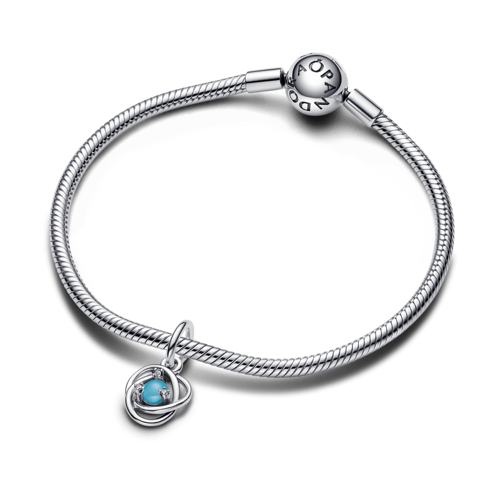Mėlynas turkio spalvos talismanas „Amžinybės ratas“ - Pandora Lietuva