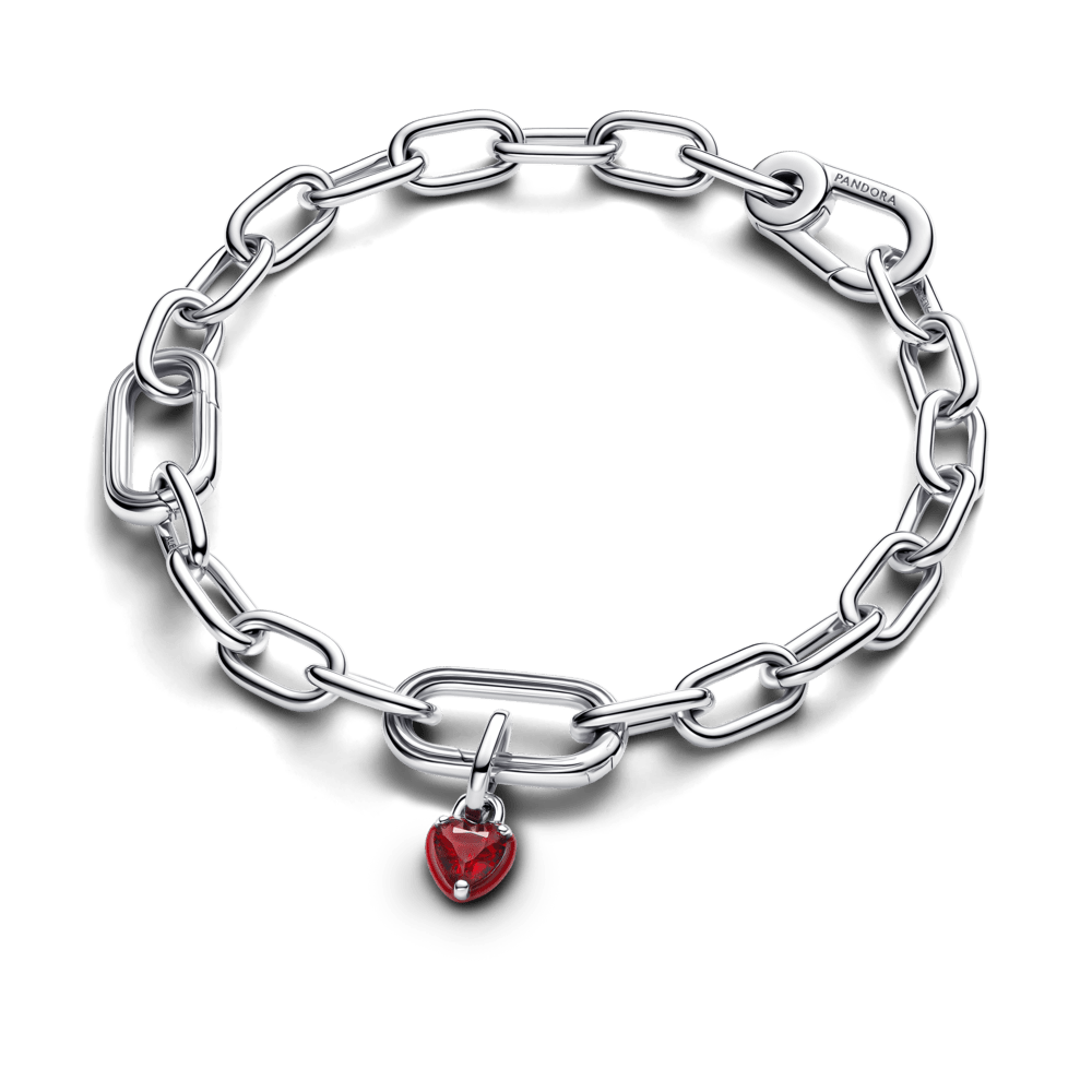 Mini kabantis karoliukas „Raudonos čakros širdis“ - Pandora Lietuva