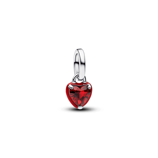 Mini kabantis karoliukas „Raudonos čakros širdis“ - Pandora Lietuva