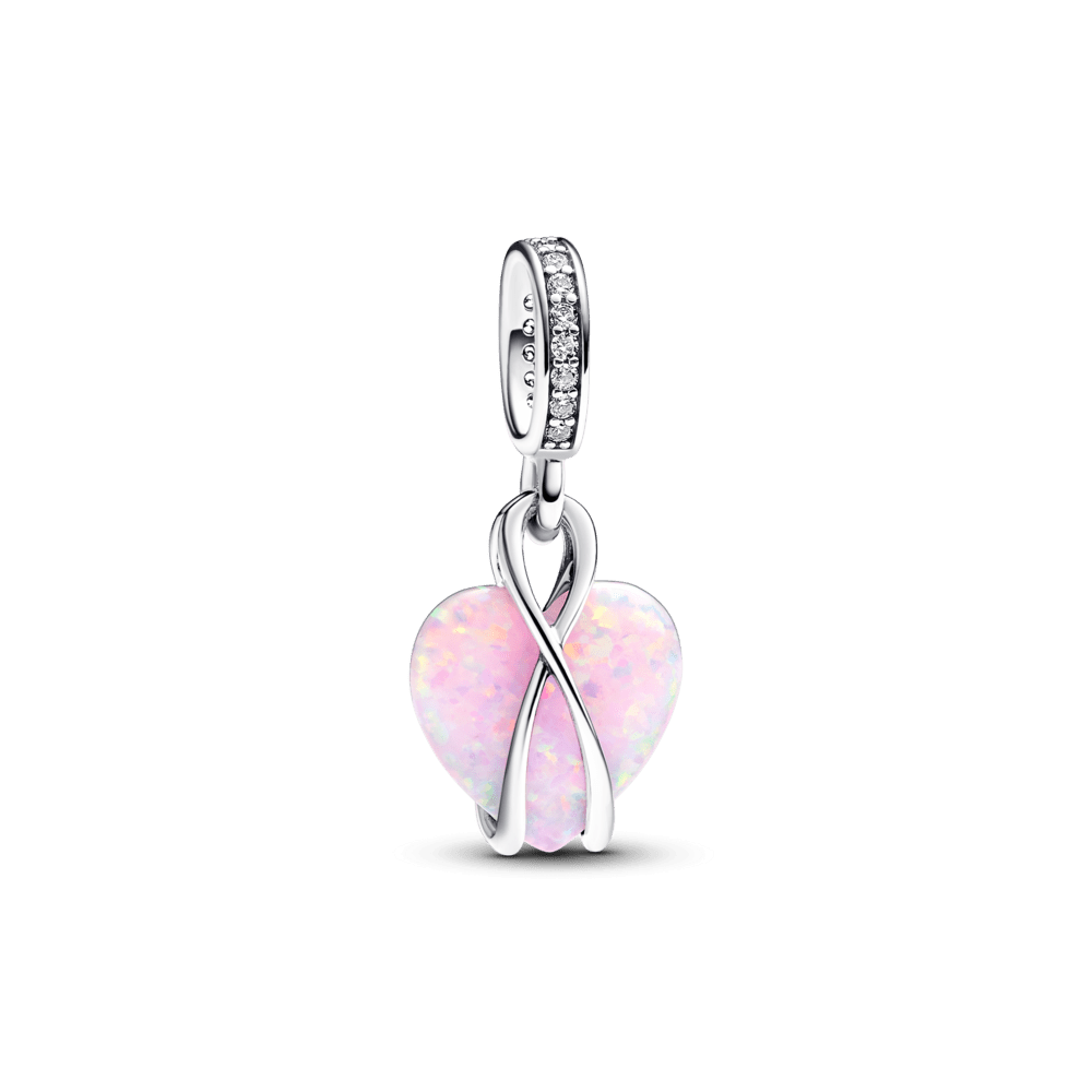 Opalinis kabantis karoliukas „Mamos širdis“ - Pandora Lietuva