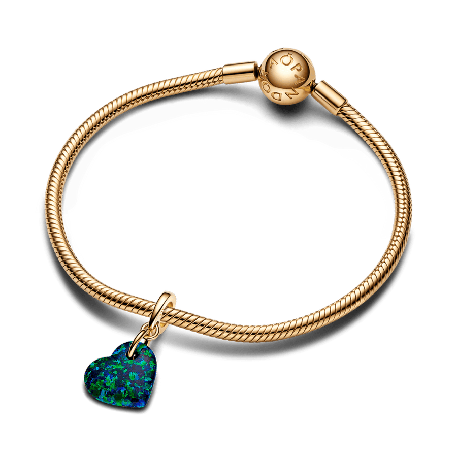 Opalo talismanas „Žalia širdis“ - Pandora Lietuva