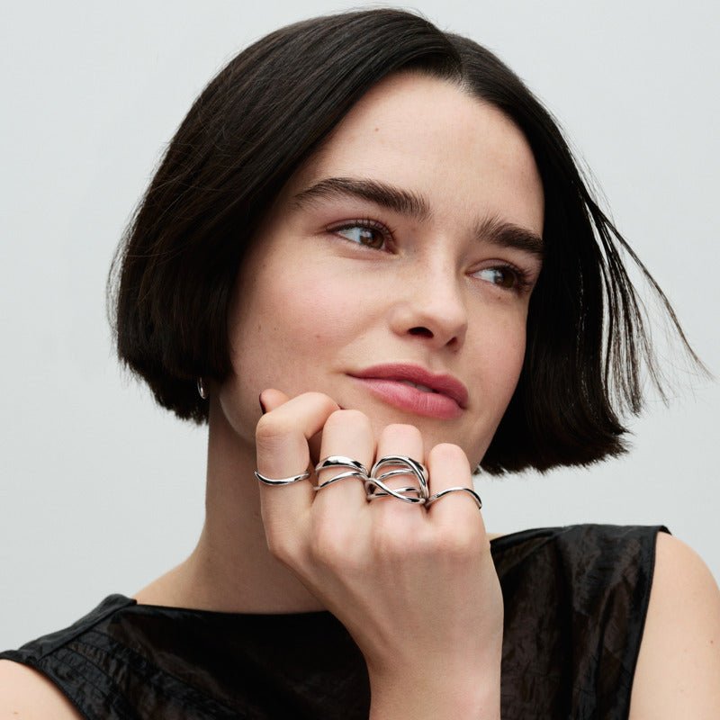 Organiškos formos žiedas „Begalybė“ - Pandora Lietuva