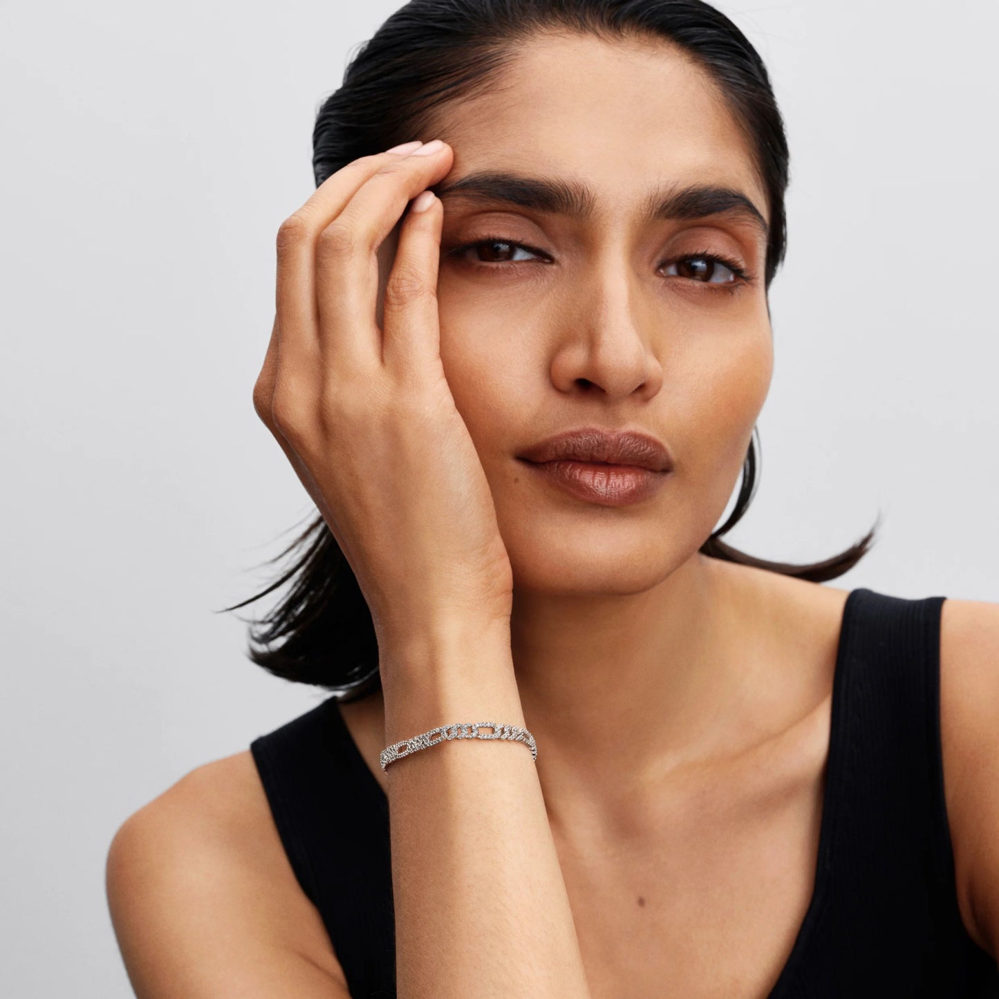 Ovalių Kubos tipo grandžių apyrankė - Pandora Lietuva