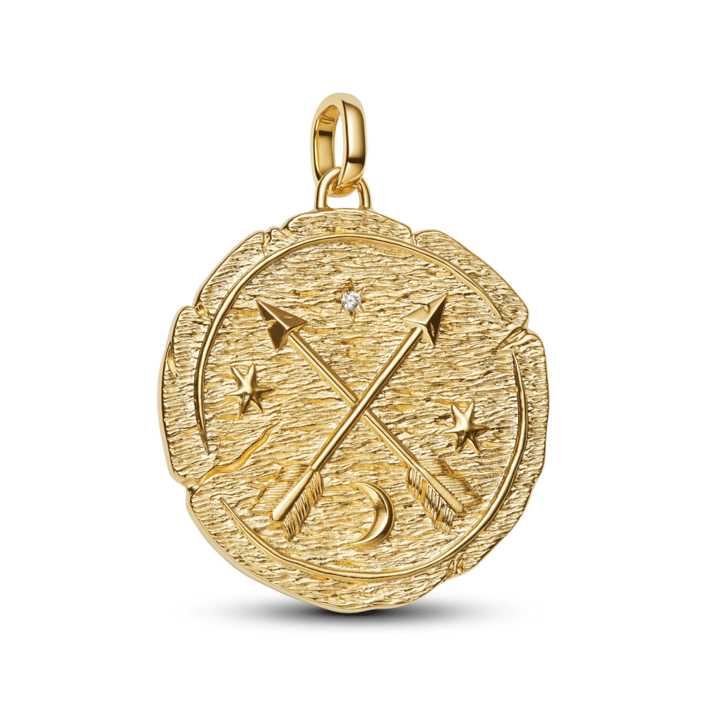 Pakabutis su dideliu medalionu „Sukryžiuotos strėlės“ - Pandora Lietuva