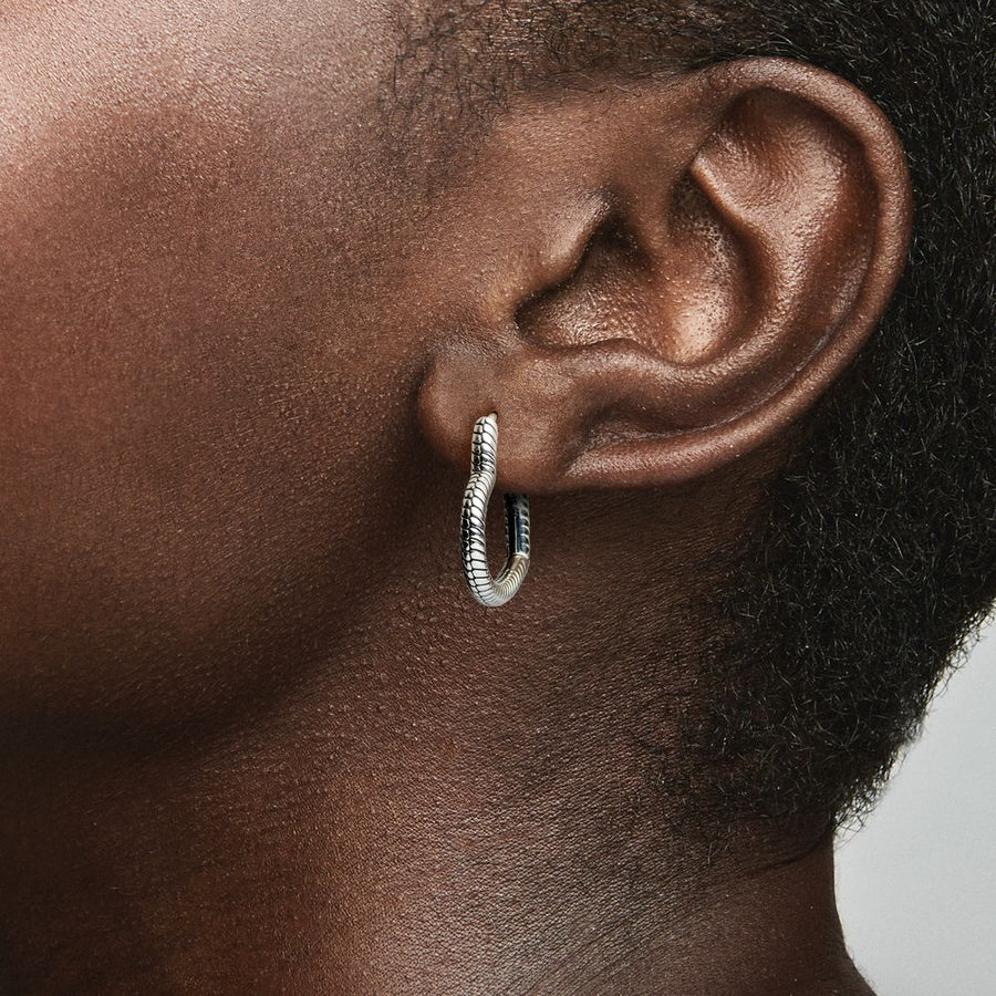 Pandora Moments Heart Charm Hoop Earrings auskarai - Pandora Lietuva