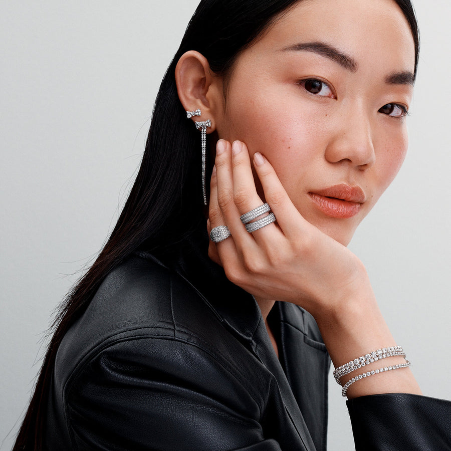 Pandora Timeless Pavé Triple - row žiedas su trimis eilutėmis - Pandora Lietuva