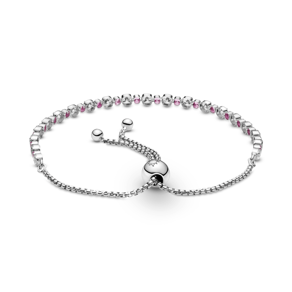 Pink & Clear Sparkle Slider Bracelet - Pandora Lietuva