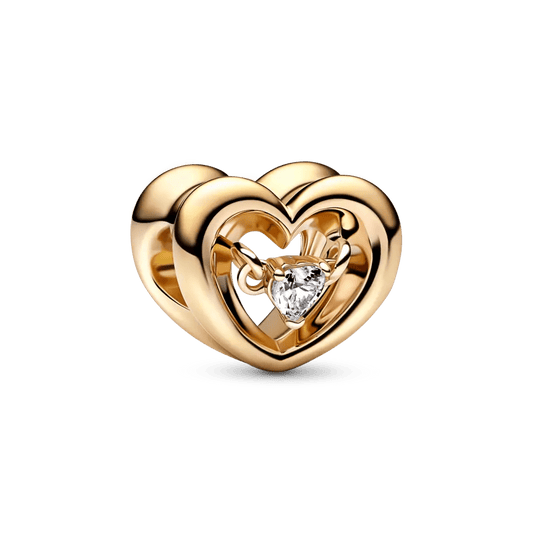 Radiant Heart & Floating Stone Charm amuletas - Pandora Lietuva