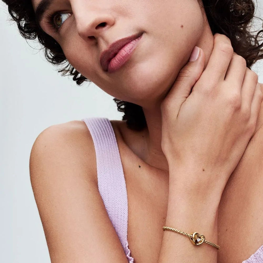 Radiant Heart & Floating Stone Charm amuletas - Pandora Lietuva