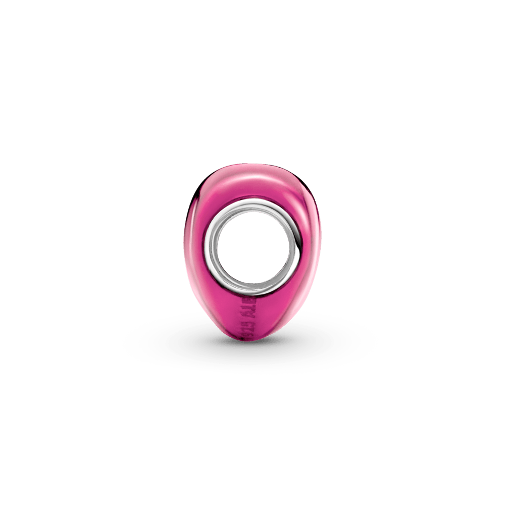 Rausvos širdelės karoliukas - Pandora Lietuva