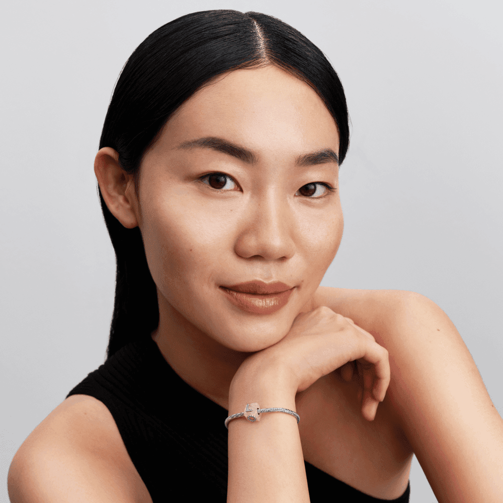 Rožinio Murano stiklo karoliukas „Meilės kubas“ - Pandora Lietuva