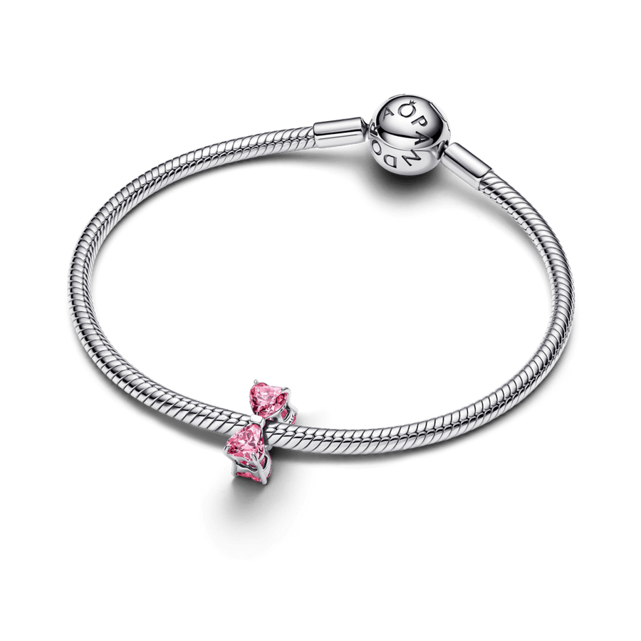 Rožinis karoliukas „Kaspinėlis“ - Pandora Lietuva