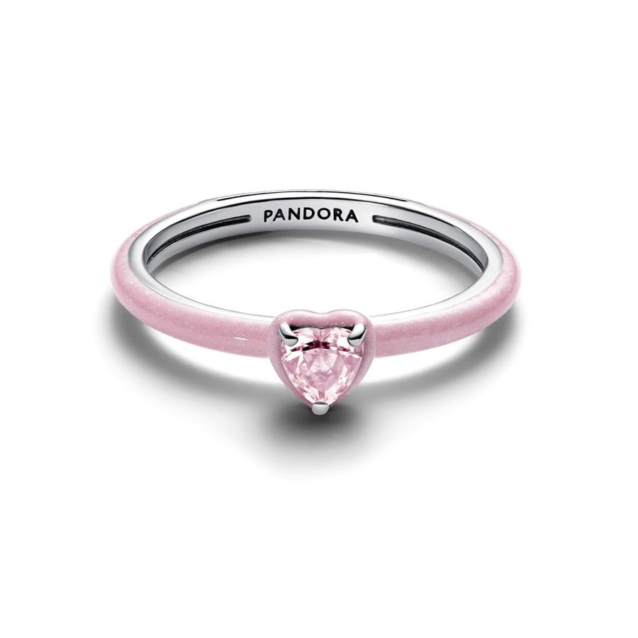 Rožinis žiedas „Širdies čakra“ - Pandora Lietuva