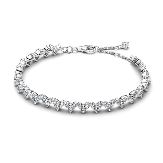 Širdelių iš trijų akmenėlių apyrankė - Pandora Lietuva