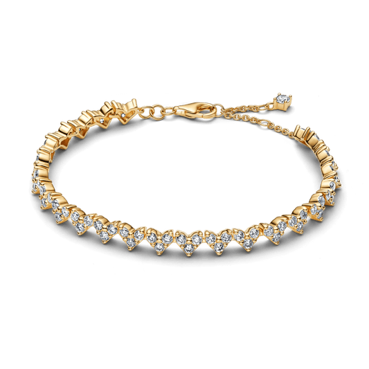 Širdelių iš trijų akmenėlių apyrankė - Pandora Lietuva