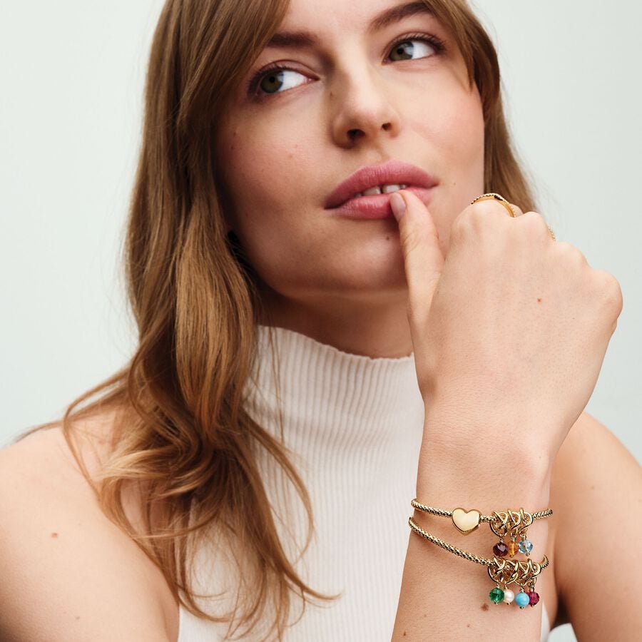 Šlifuotas apvalus kabantis pakabukas „Auksinė begalybė“ - Pandora Lietuva