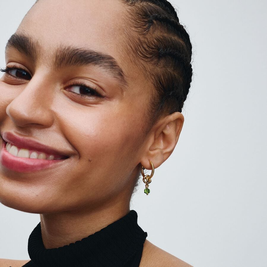 Šlifuotas apvalus kabantis pakabukas „Ryškiai žalia begalybė“ - Pandora Lietuva