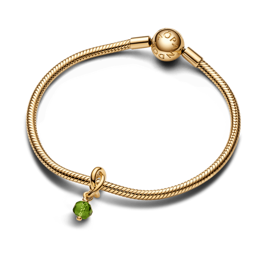 Šlifuotas apvalus kabantis pakabukas „Ryškiai žalia begalybė“ - Pandora Lietuva