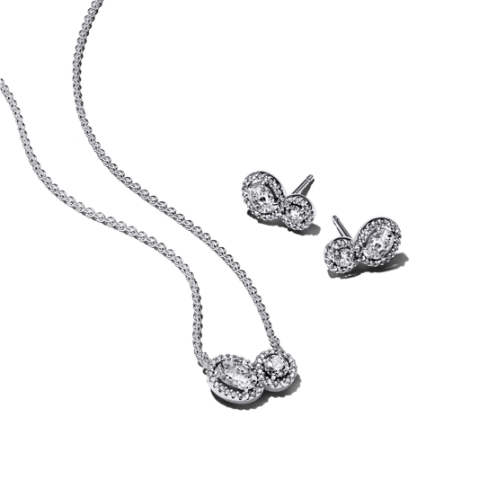 Spindinčios aureolės vėrinio ir auskarų dovanų rinkinys - Pandora Lietuva