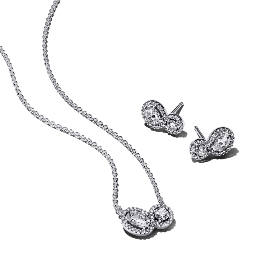 Spindinčios aureolės vėrinio ir auskarų dovanų rinkinys - Pandora Lietuva