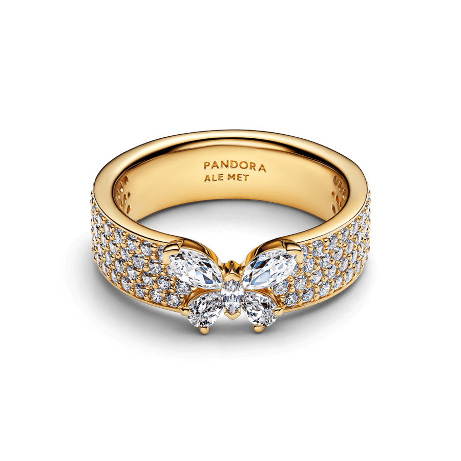 Spindintis drąsaus stiliaus žiedas „Drugelis“ - Pandora Lietuva