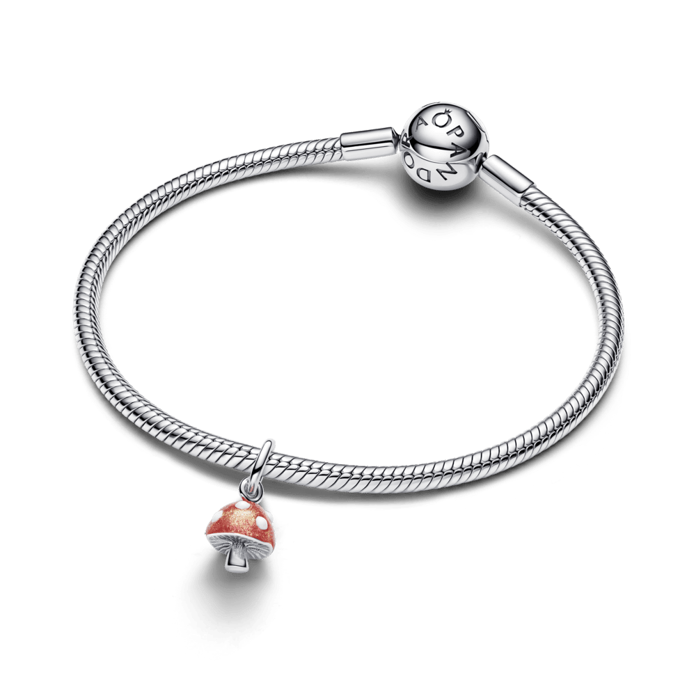 Tamsoje švytintis kabantis karoliukas „Grybas“ - Pandora Lietuva