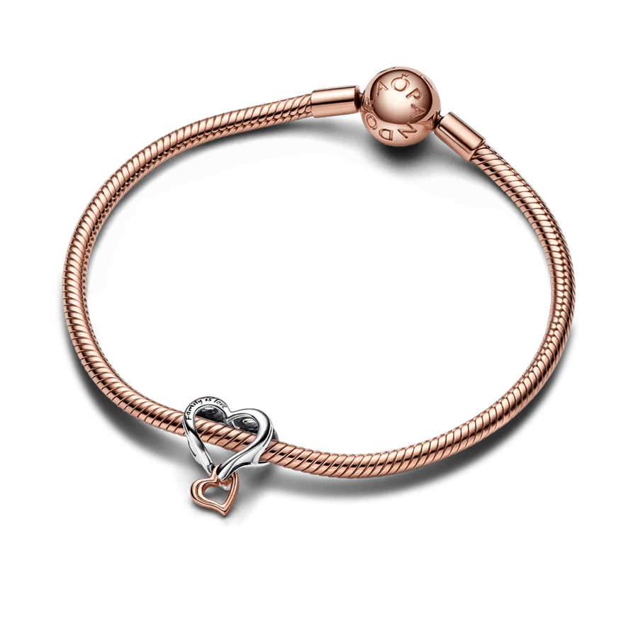 Two - tone Openwork Infinity Heart Charm - Pandora Lietuva