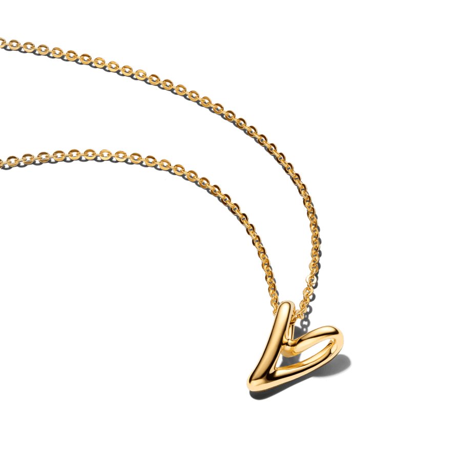 Vėrinys su mažu organiškos formos širdies pakabučiu - Pandora Lietuva