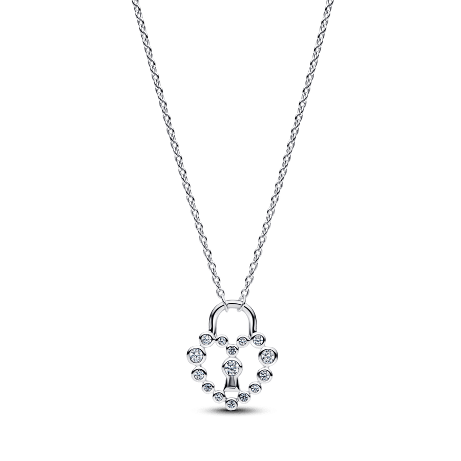 Vėrinys su pakabučiu „Spindinti širdies formos spynelė“ - Pandora Lietuva