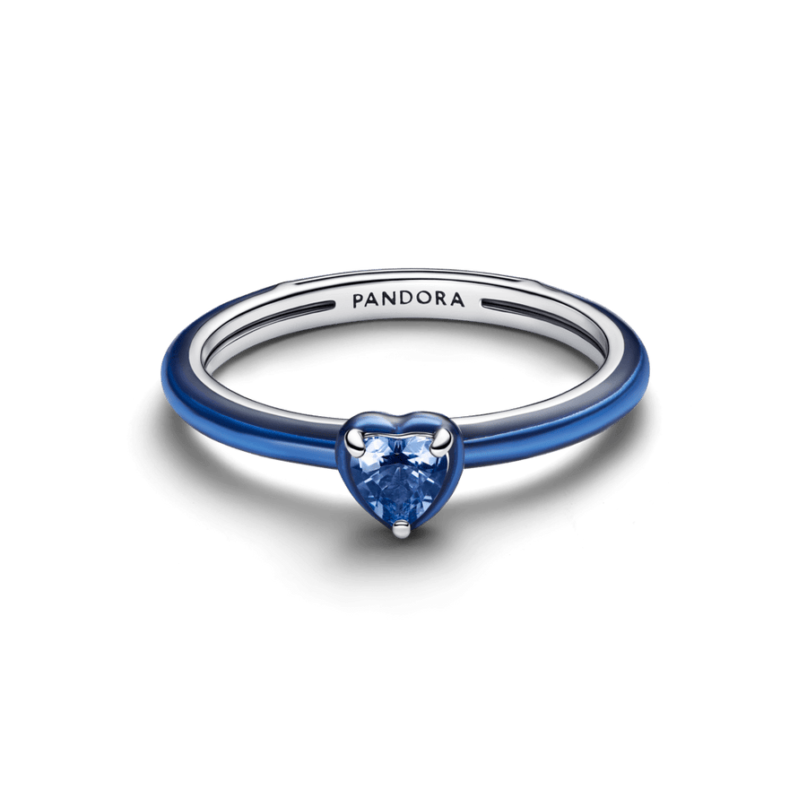 Žiedas „Mėlynos čakros širdis“ - Pandora Lietuva