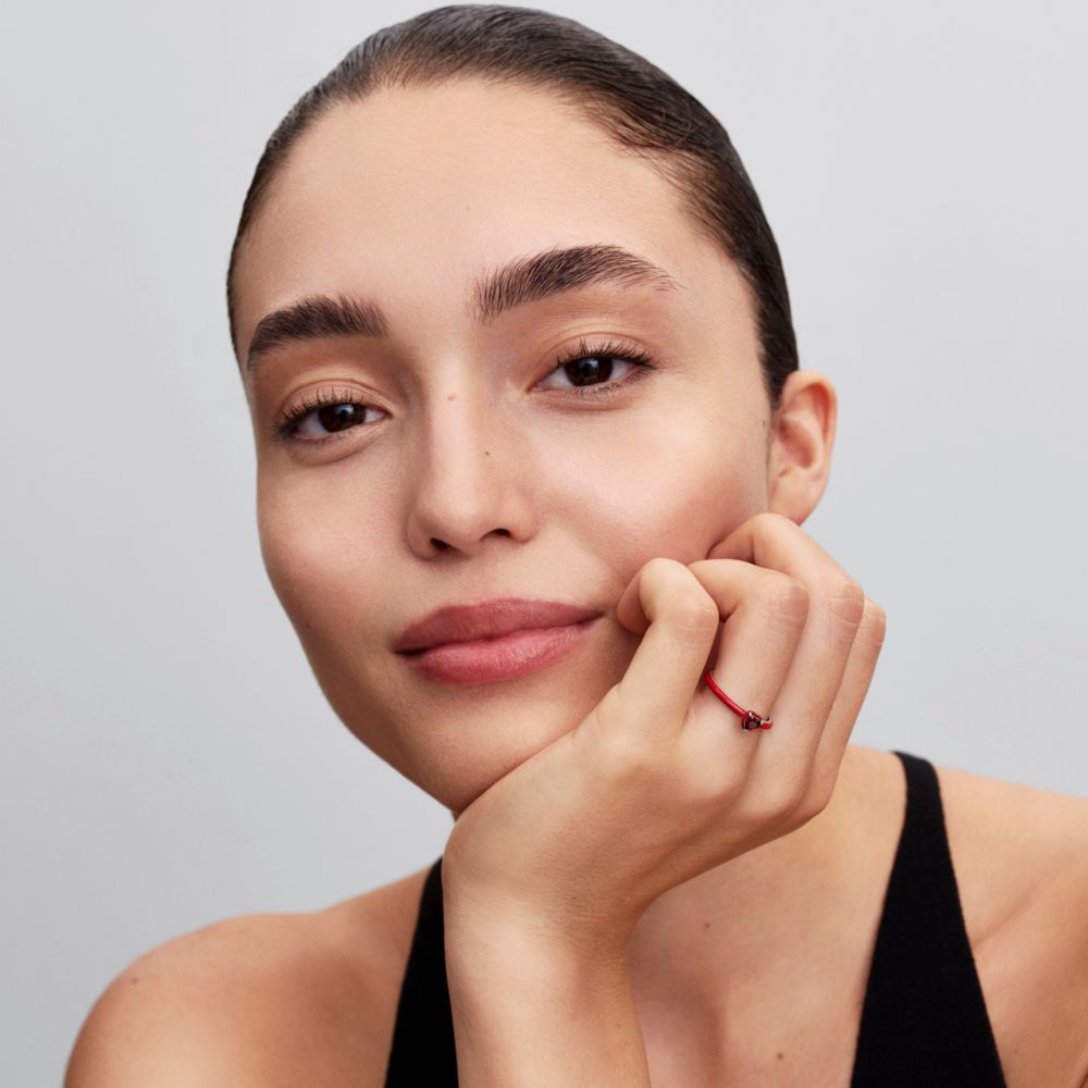 Žiedas „Raudonos čakros širdis“ - Pandora Lietuva