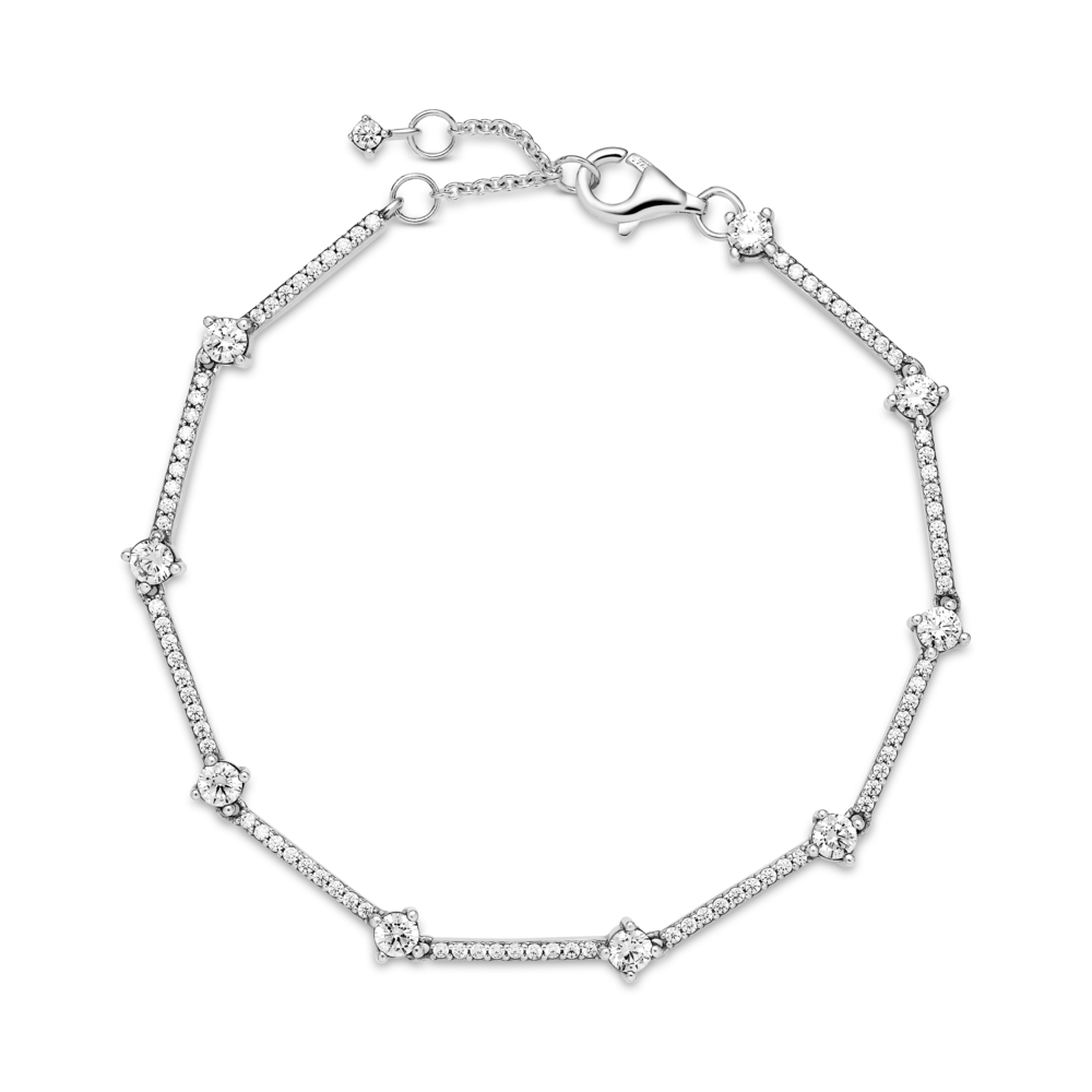 Mirdzoša pavé stienīšu rokassprādze