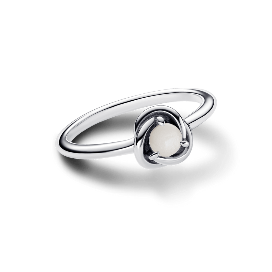 Amžinybės rato žiedas su birželio mėnesį gimusiųjų akmeniu - Pandora Lietuva