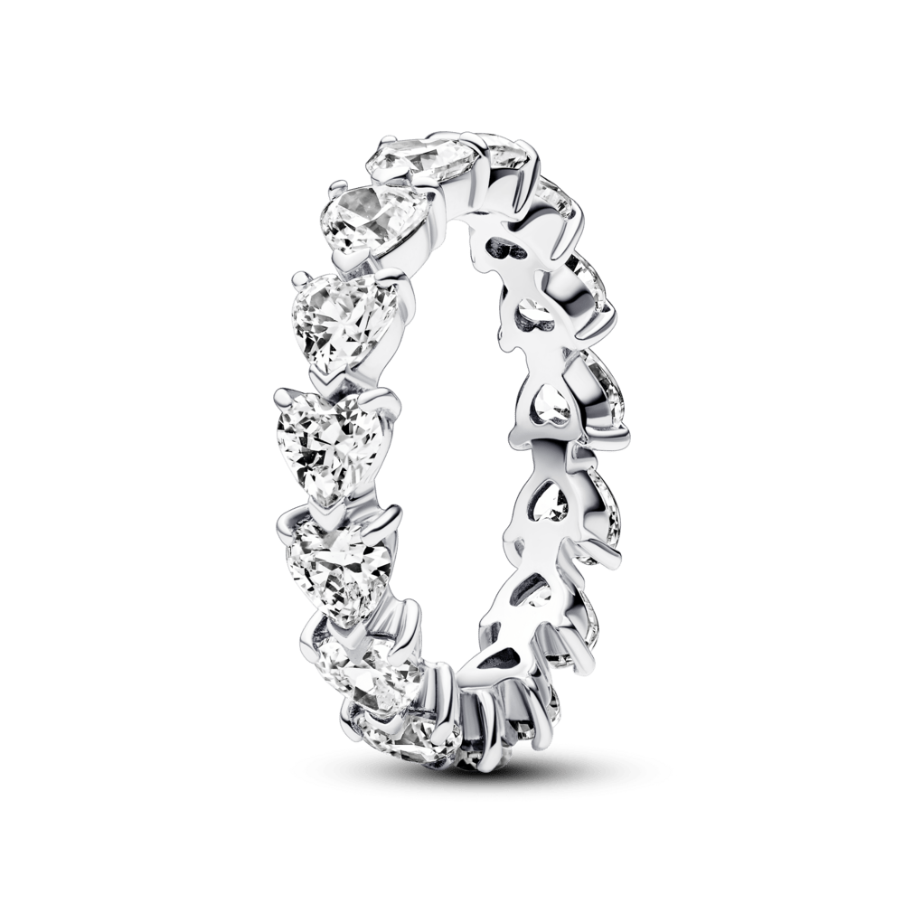 Amžinybės žiedas su širdelėmis - Pandora Lietuva