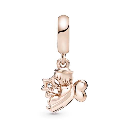 Angelo su širdelės formos sparnais kabantis karoliukas - Pandora LT