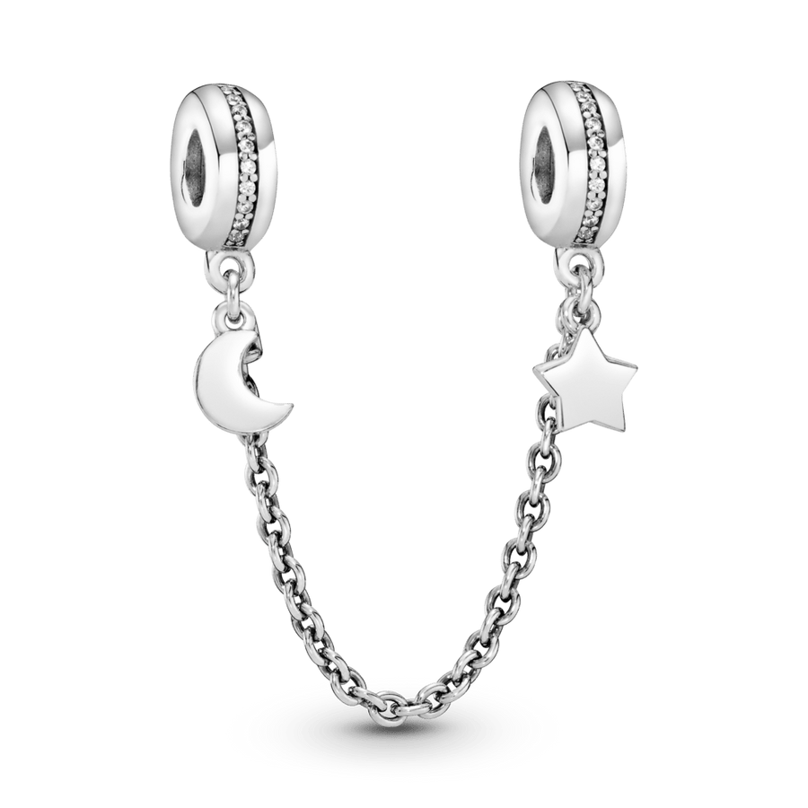 Apsauginė Grandinėlė su Pusmėnuliu ir Žvaigžde - Pandora Lietuva