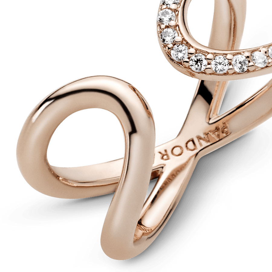 Apsukamas atviras begalybės žiedas - Pandora LT