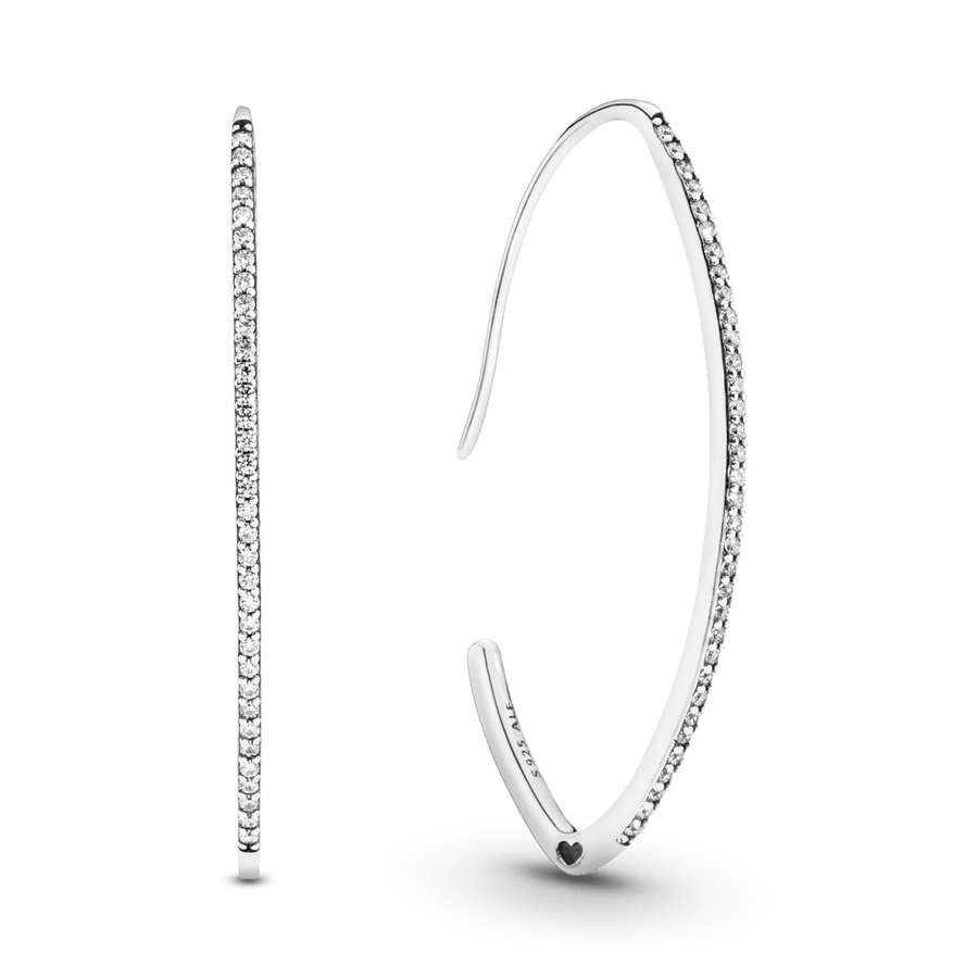 Auskarai Ovali Kibirkštis - Pandora Lietuva