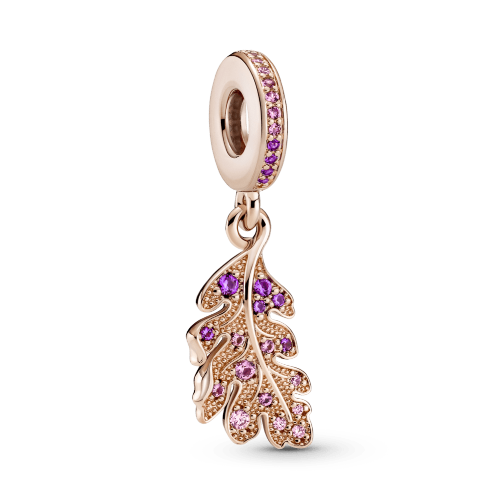 Ąžuolo lapo kabantis karoliukas - Pandora Lietuva