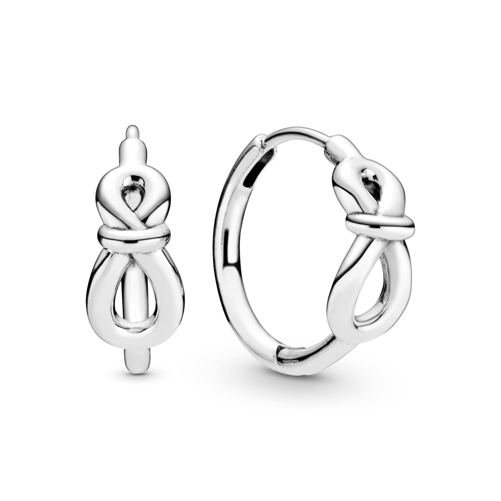 Begalybės mazgo lanko formos auskarai - Pandora Lietuva