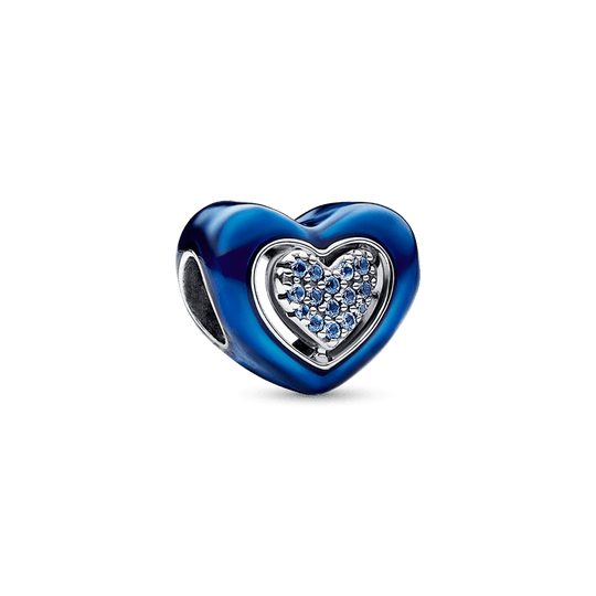 Besisukančios Mėlynos Širdies Karoliukas - Pandora Lietuva