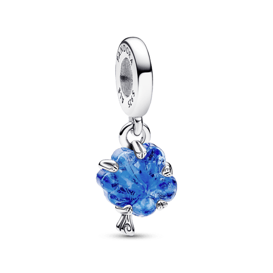 Blue Murano Glass Family Tree Dangle Charm pakabukas - Pandora Lietuva
