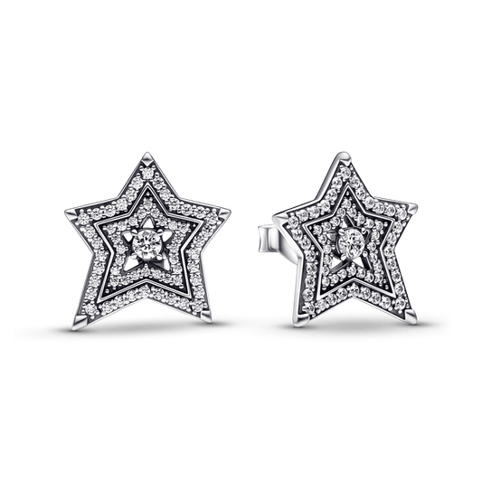 Celestial Asymmetric Star Stud Earrings auskarai - Pandora LT
