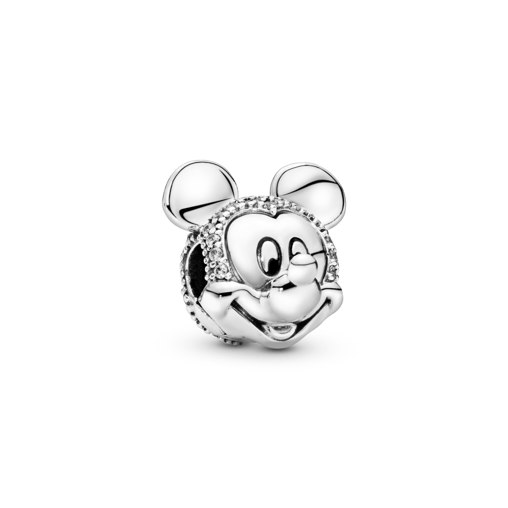 „Disney“ kolekcijos peliuko Mikio formos pavé stiliaus spaustukas - Pandora Lietuva