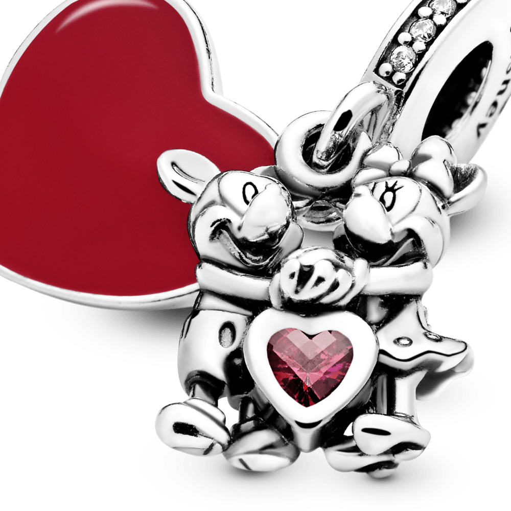 „Disney“ kolekcijos peliuko Mikio ir pelytės Minės meilę simbolizuojantis karoliukas-pakabukas - Pandora LT
